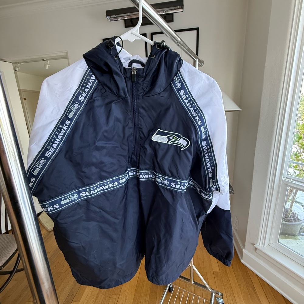 Navy & White Kids Windbreaker Jacket